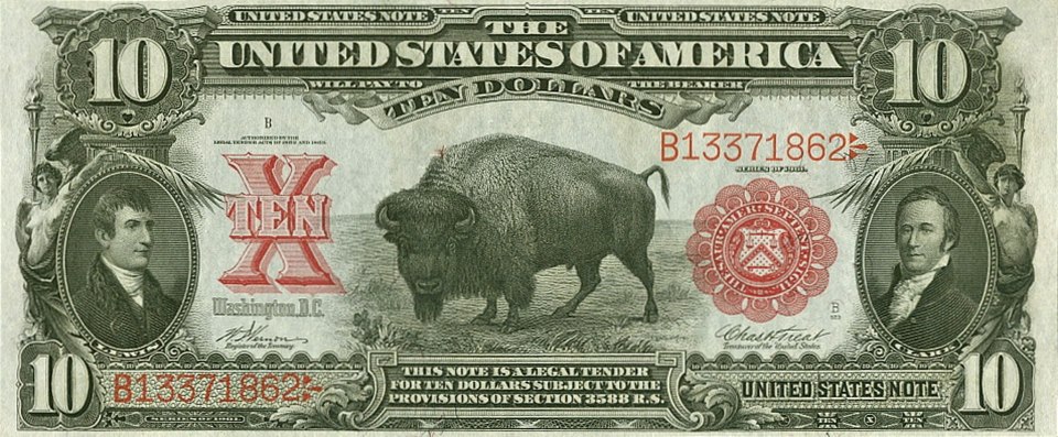 1901 Buffalo Ten Dollar Note